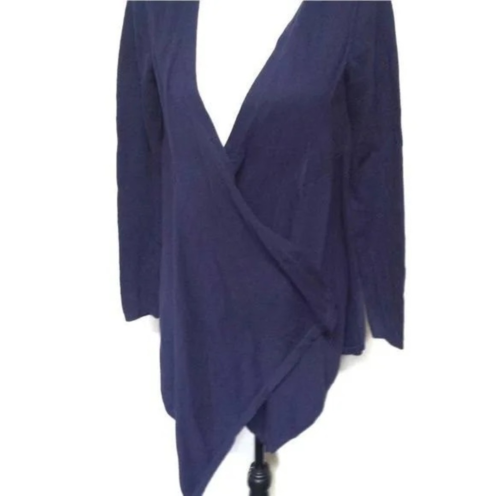 CABI Cashmere Blend Blue Waterfall Cardigan # 160